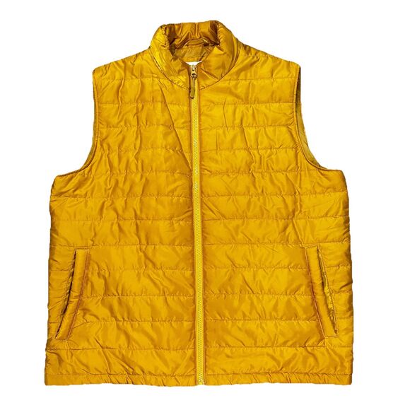 Sonoma Light Weight Men's Puffer Vest size L Gold Full Zip 3 pocket - Picture 1 of 10